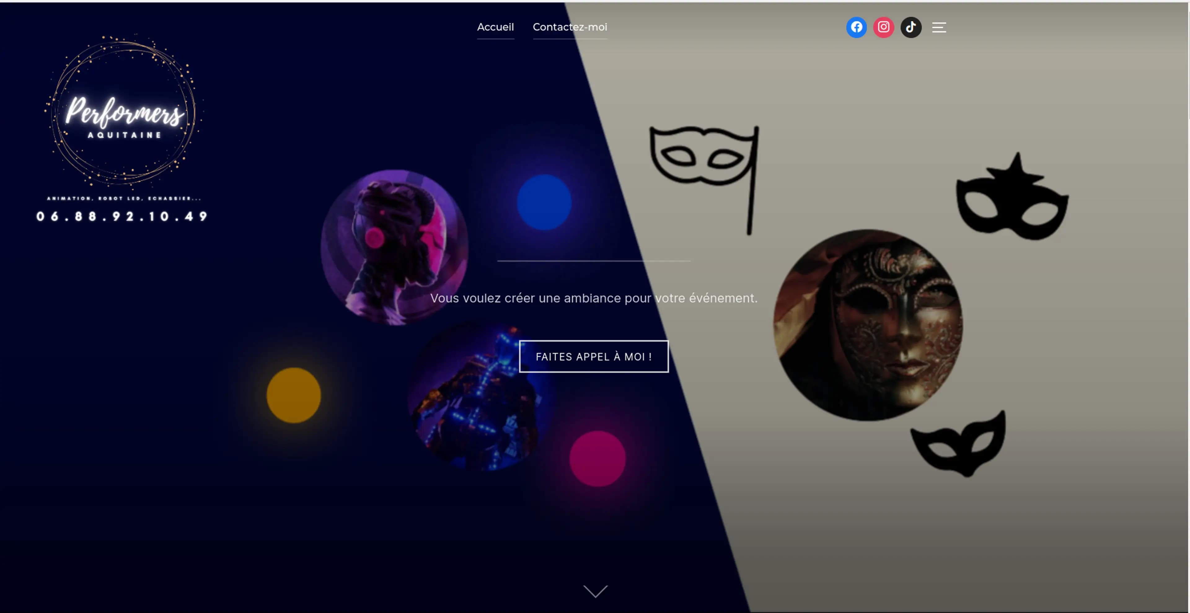 Capture d'un site freelance